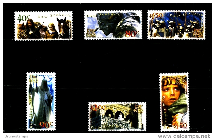 NEW ZEALAND - 2002  LORD OF THE RINGS  PART TWO SET MINT NH - Neufs