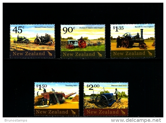 NEW ZEALAND - 2004  HISTORIC FARM EQUIPMENT  SET  MINT NH - Nuevos