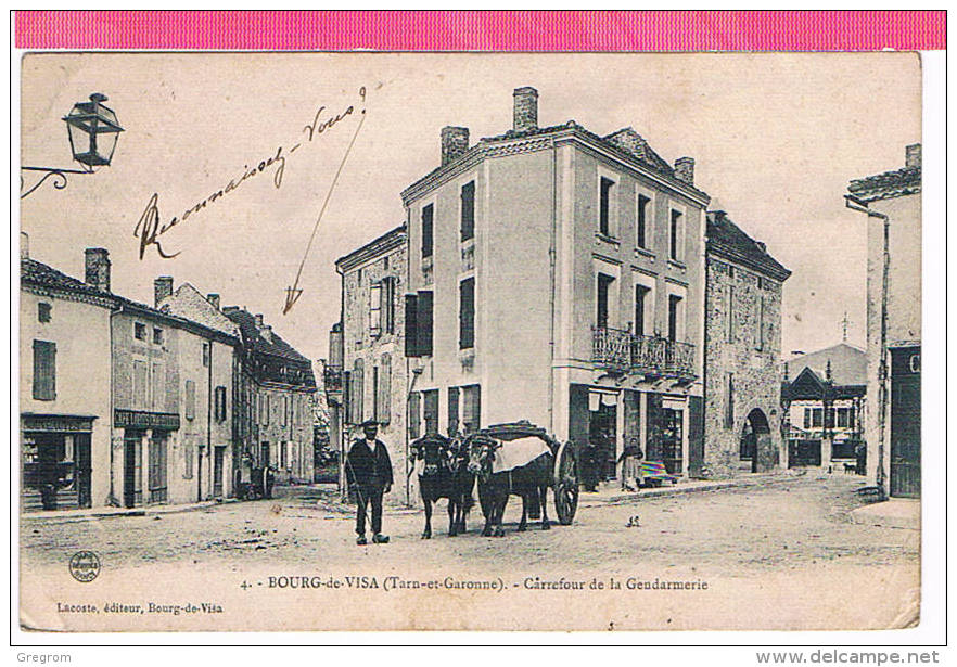 82 : BOURG DE VISA Carrefoour De La Gendarmerie ,, Bel Attelage - Bourg De Visa