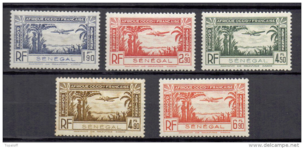 Sénégal PA N° 13 à 17 Neufs Charniere - Airmail