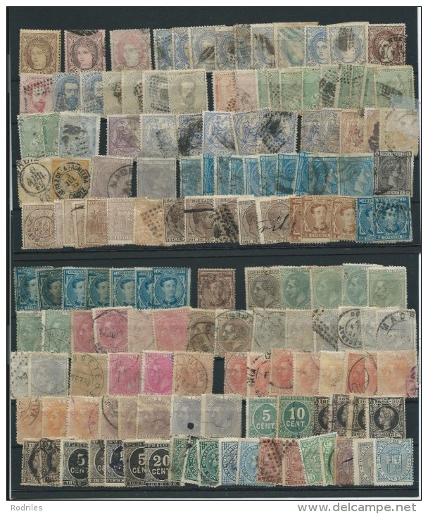 España. Conjunto De 150 Sellos Periodo Clasico Y Con Valor Superior A 575 Euros - Used Stamps