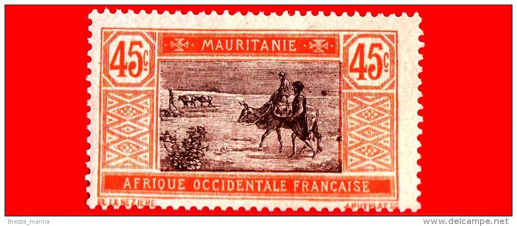 MAURITANIA - Africa Occidentale Francese - AOF - 1913 - Cammello - Crossing Desert - 45 C - Neufs