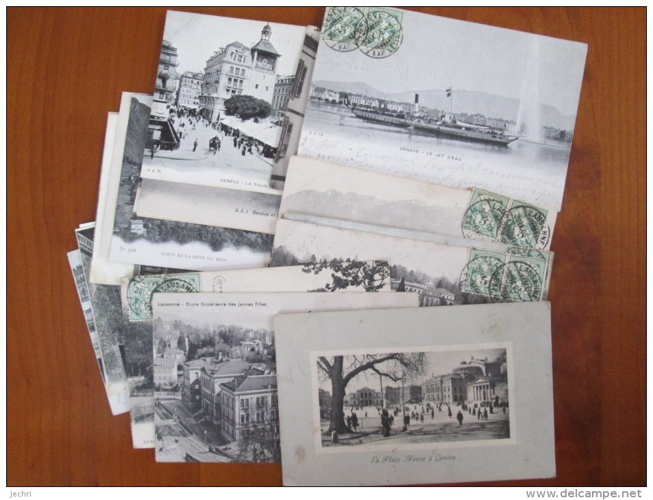 20 CARTES SUISSE AVEC ANIMATIONS ET DOS 1900 - 5 - 99 Postcards