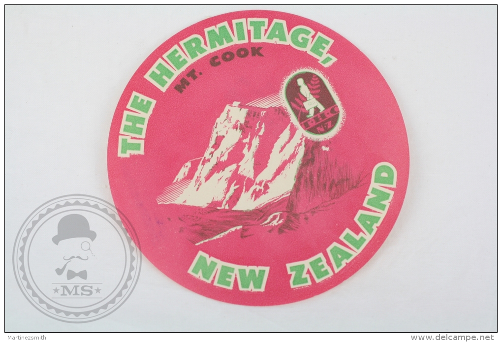The Hermitage, Mt. Cook, New Zealand - Original Hotel Luggage Label - Sticker - Hotel Labels