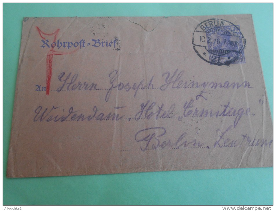 Berlin 13 Févr 1916 Militaria Guerre 14-18 Robrpost Brief SP 21  Deutsche Reich  Allemagne Cover Letter > Hôtel Ermitage - Sobres Privados - Usados