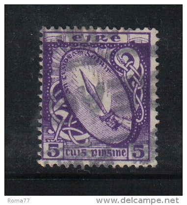 W1893 - IRLANDA , Il  5 Penny Violetto N. 47 Usato - Oblitérés