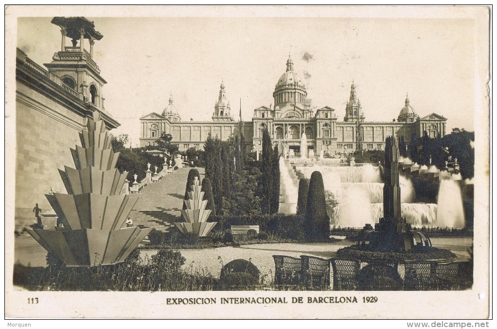 10471. Postal BARCELONA  1937. Recargo Exposicion - Barcelone