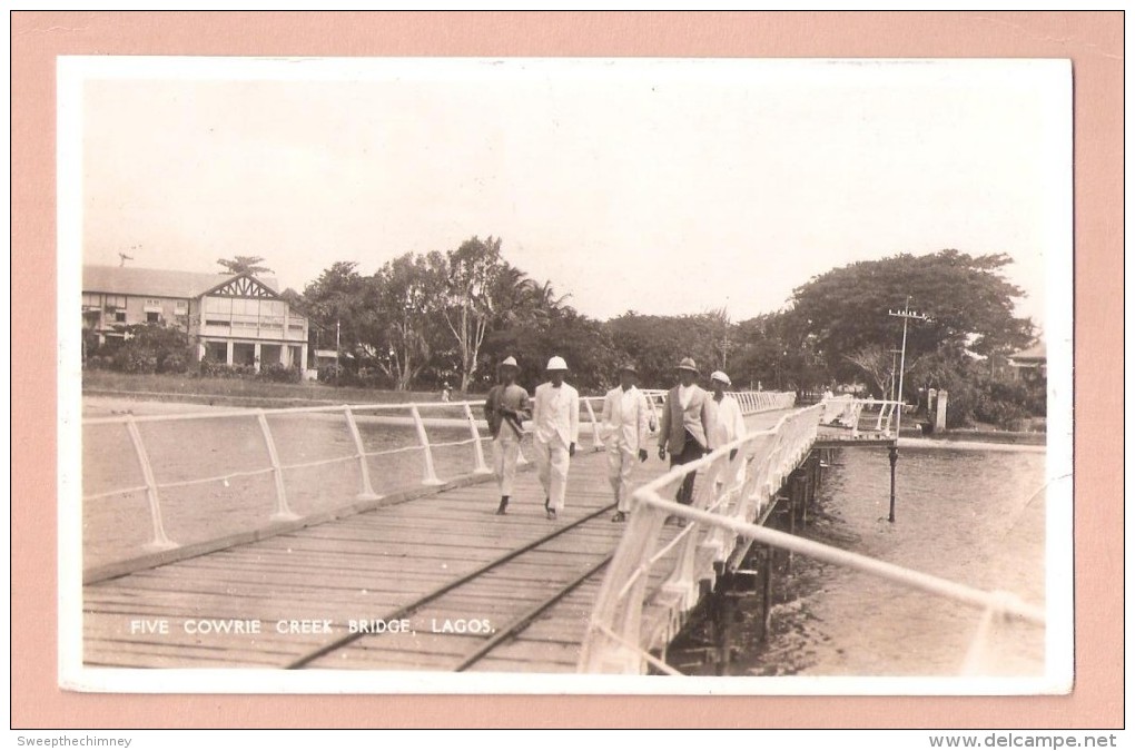 RP NIGERIA Five Cowrie Creek Bridge Lagos POSTCARD Nigéria Carte-photo By CMS BOOKSHOP LAGOS - Nigeria