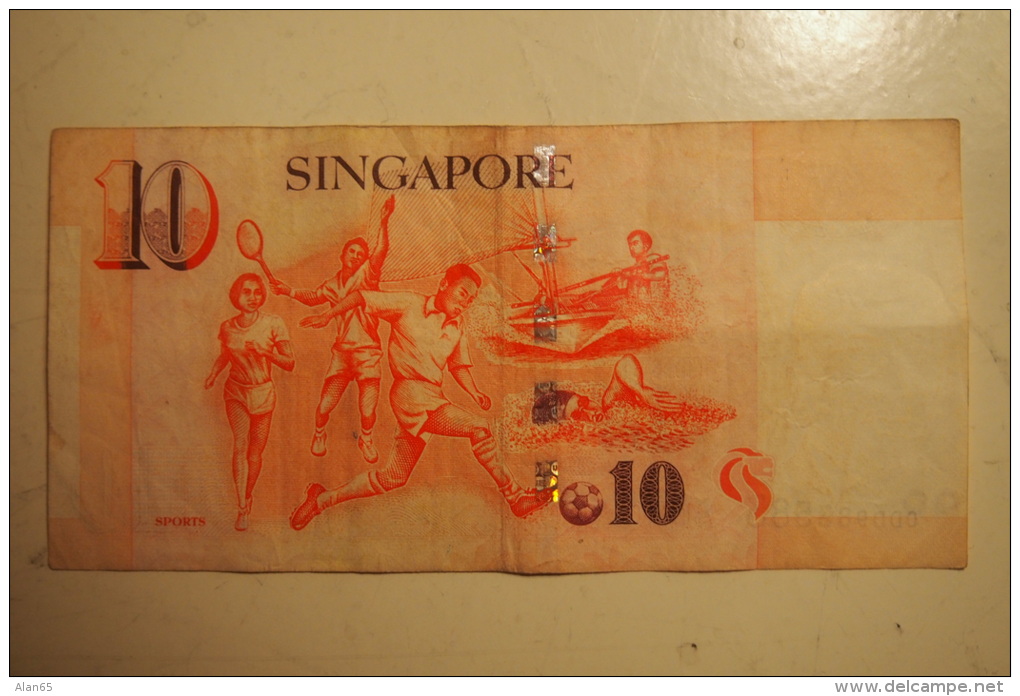 Singapore #40 10 Dollars 1999 Banknote Currency - Singapore