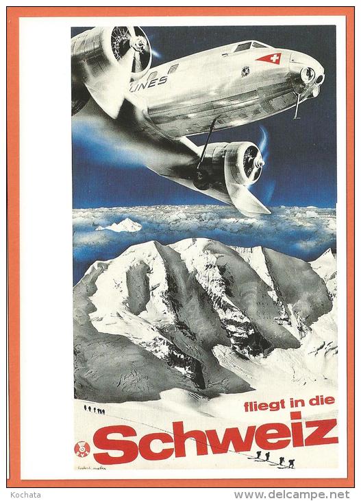 N14/700, Repro Affiche, Fliegt In Der Schweiz, 1917, Suisse, Schweiz, GF , Non Circulée - Otros & Sin Clasificación