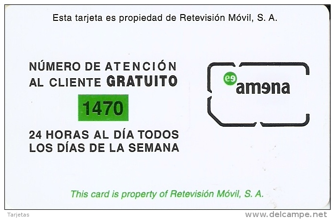 AMR-003 TARJETA DE GSM DE AMENA SIN NUMERO (RARA) - Amena - Retevision