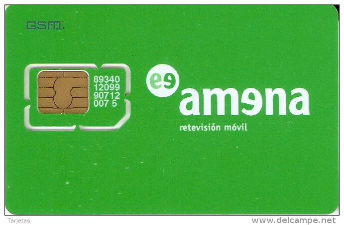 AMR-004 TARJETA DE GSM DE AMENA DUAL CON SU CHIP ORIGINAL (NUEVA-MINT) - Amena - Retevision