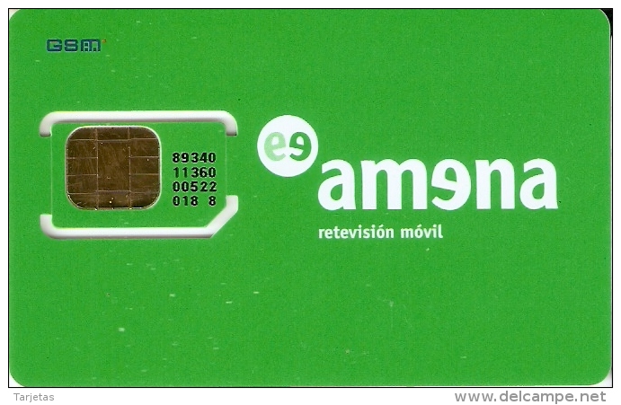 AMR-007/1 TARJETA DE GSM DE AMENA  CON SU CHIP ORIGINAL (NUEVA-MINT) - Amena - Retevision