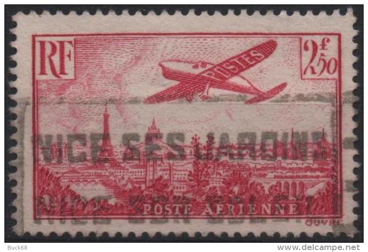 FRANCE Poste Aérienne 11 (o) Avion Survolant Paris (CV 9,20 €) - 1927-1959 Used