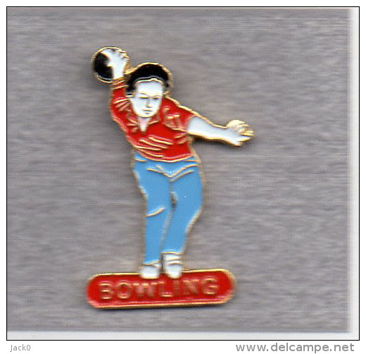 Pin´s  Sport  Bowling   Joueur  Masculin - Bowling