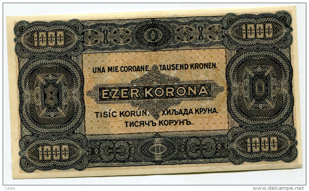 Hongrie Hungary Ungarn 1.000 Korona 1923 "" 8 Filler "" Overprint # 11 HIGH  GRADE - Hongrie