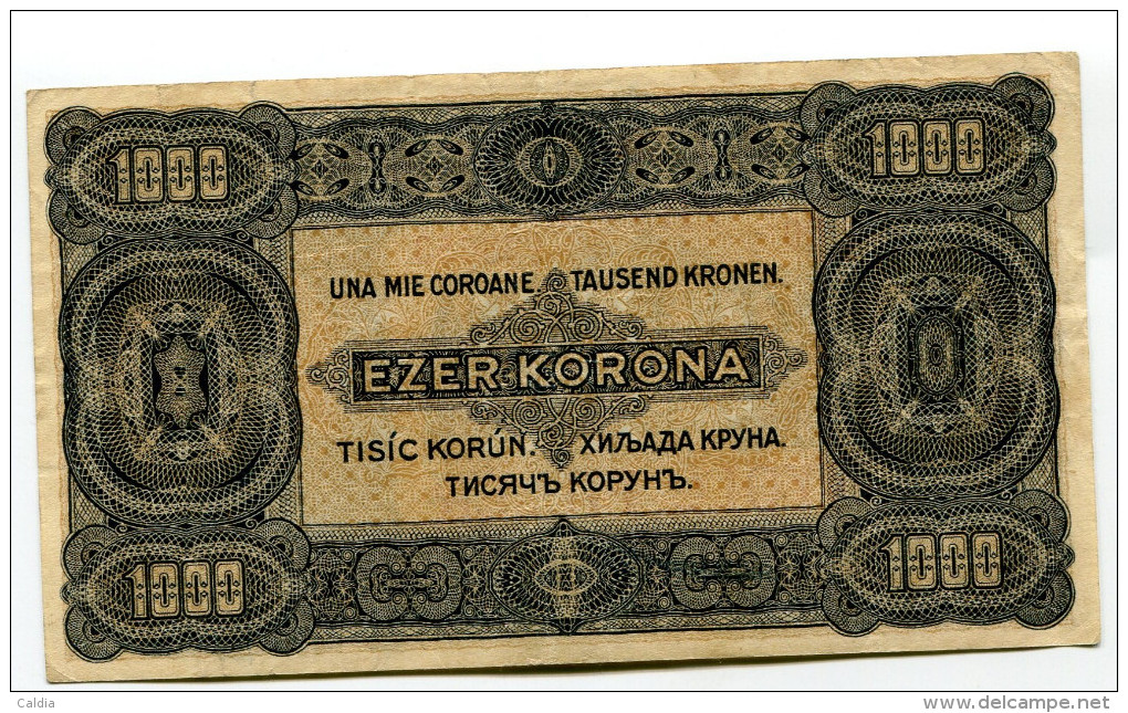 Hongrie Hungary Ungarn 1.000 Korona 1923 "" 8 Filler "" Overprint # 12 GOOD  GRADE - Ungarn