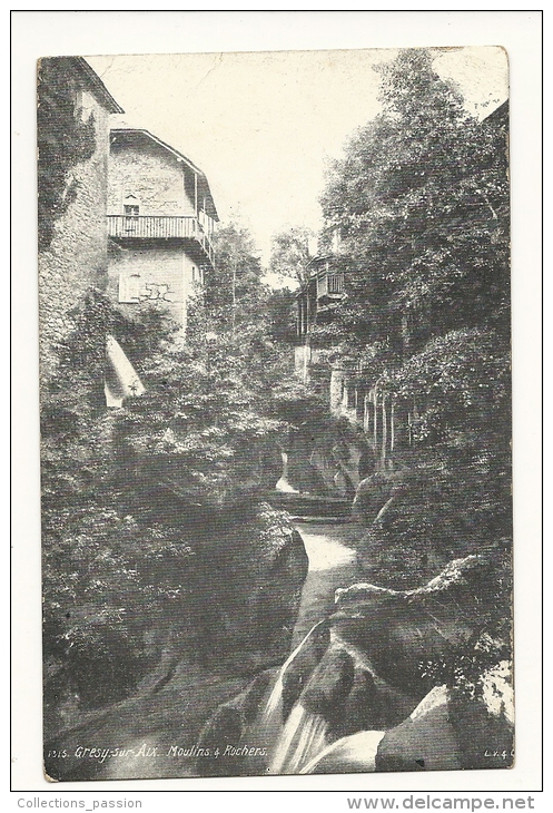 Cp, 73, Grésy-sur-Aix, Moulins Et Rochers, Voyagée 1907 - Gresy Sur Aix