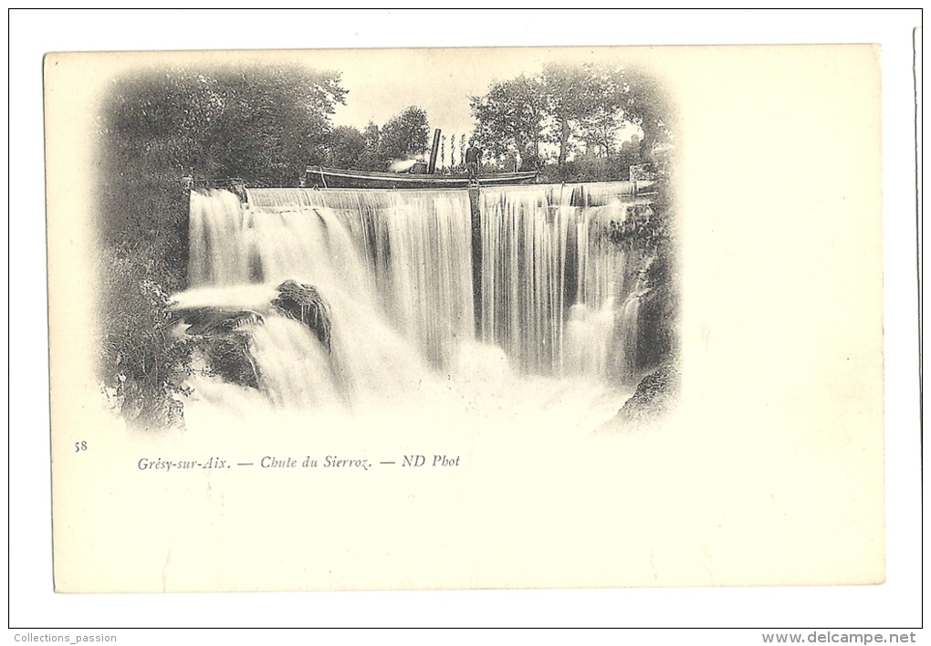 Cp, 73, Grésy-sur-Aix, Chute Du Sierroz - Gresy Sur Aix