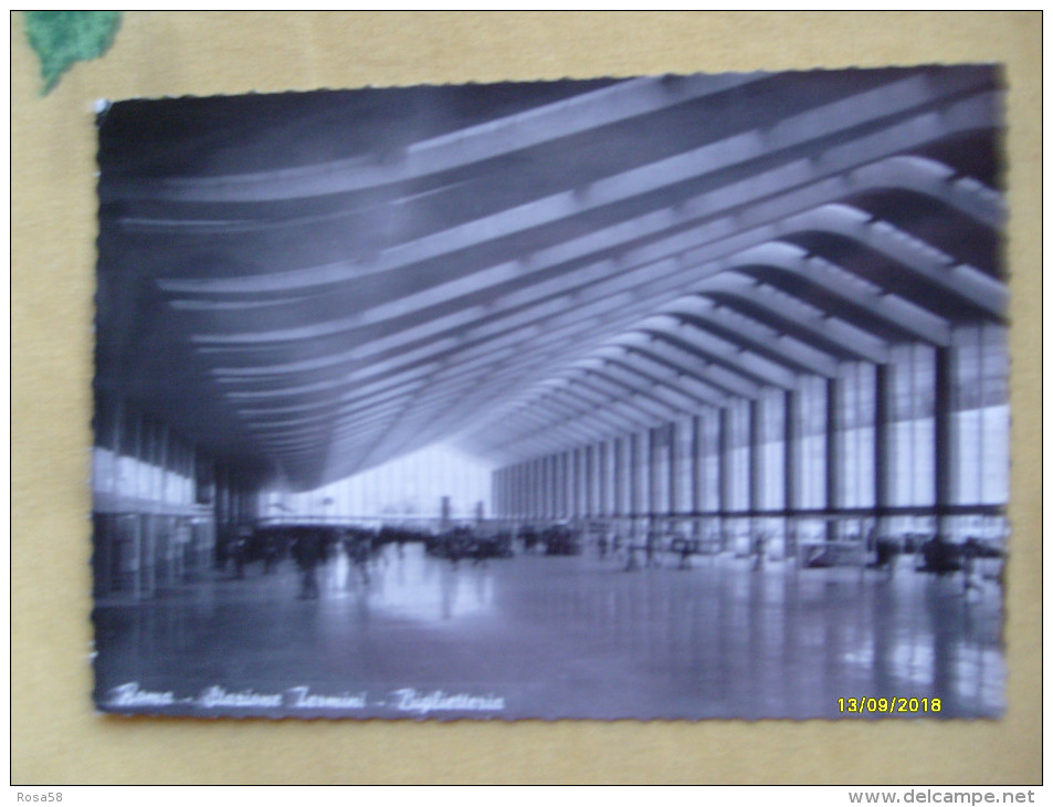 1957 Vera Fotografia  Stazione Ferroviaria Termini Biglietteria ANIMATA - Stazione Termini