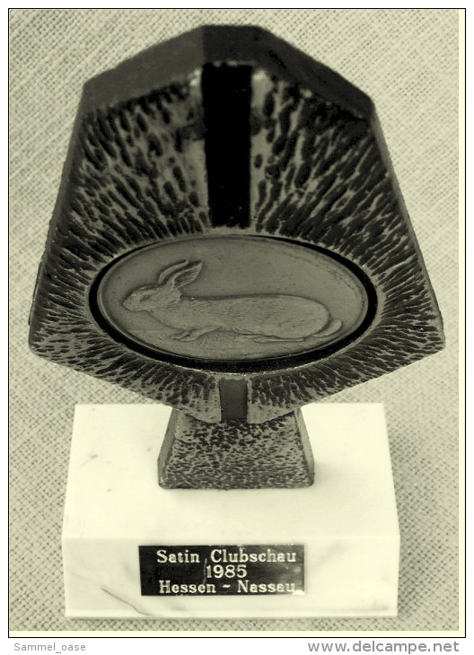 Pokal Kaninchen-Zucht-Verein  -  Clubschau Nassau  -  Ca. 19 Cm Länge  -  Von 1985 - Autres & Non Classés