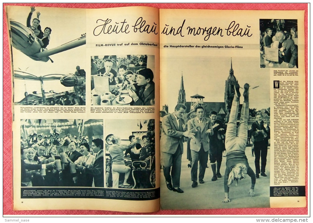 "Film Revue"  Heute Blau Und Morgen Blau  -  Hauptdarsteller-Treffen Auf Dem Oktoberfest  -  Nr. 23 Von 1957 - Magazines