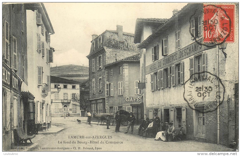 LAMURE SUR AZERGUES LE FOND DU BOURG HOTEL DU COMMERCE - Autres & Non Classés