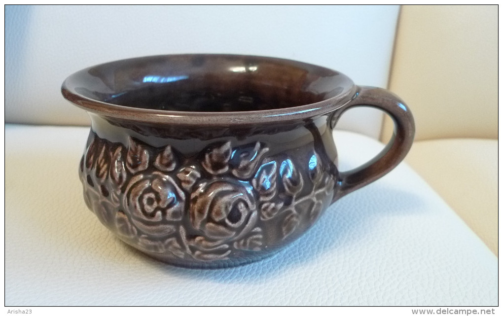 Vintage GULDKROKEN HJO 7404/1 Sweden - Swedish Home Decor Brown VASE Flower Pot Bowl - Other & Unclassified