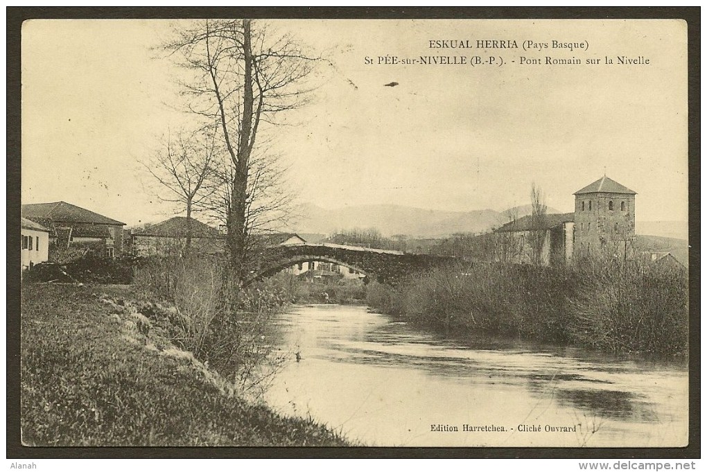 ST PEE Sur NIVELLE Rare Pont Romain Sur La Nivelle (Harretchea Ouvrard) Pyrénées Atlantiques (64) - Sonstige & Ohne Zuordnung