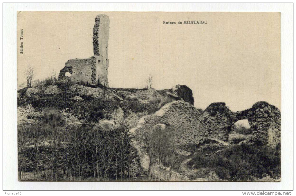 CP, 71 , BOURGNEUF-MERCUREY , Ruines De Montaigu - Altri & Non Classificati