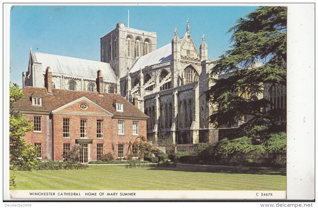 BF29703 Winchester Cathedral Home Of Mary Sumner  UK  Front/back Image - Winchester