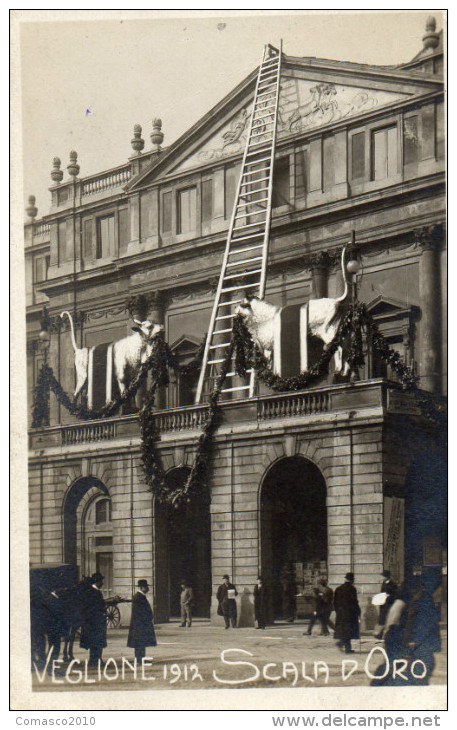 CARTOLINE D'EPOCA DEL VEGLIONE DELLA SCALA D'ORO ANNO 1912  RARISSIMA!!!!! - Ricevimenti