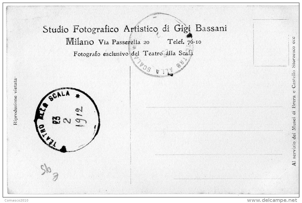 CARTOLINE D'EPOCA DEL VEGLIONE DELLA SCALA D'ORO ANNO 1912  RARISSIMA!!!!! - Réceptions