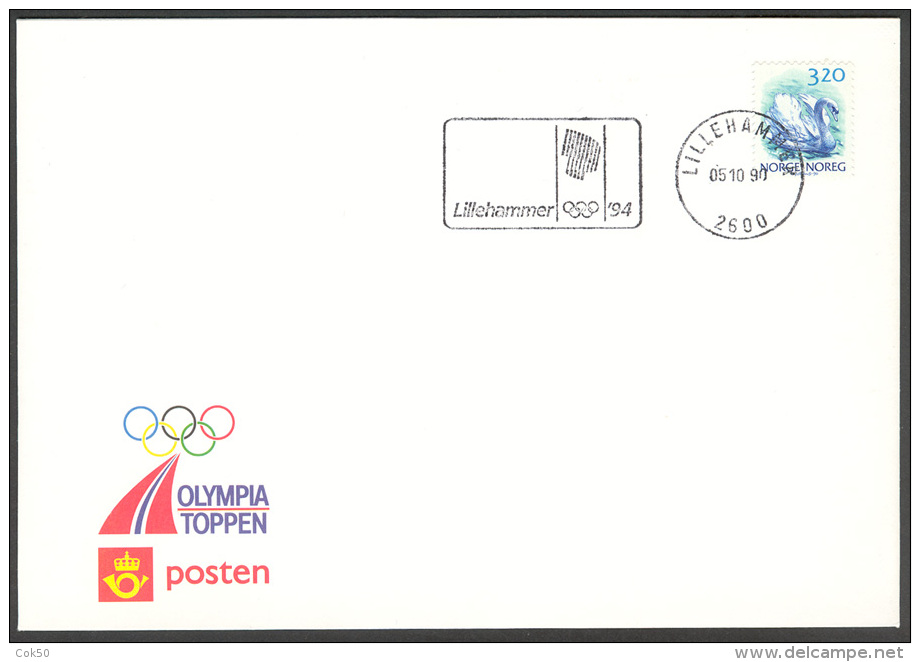 NORWAY - «Lillehammer Winter OL 1994» Official Cacheted Cover With Lillehammer OL-slogan - Inverno1994: Lillehammer