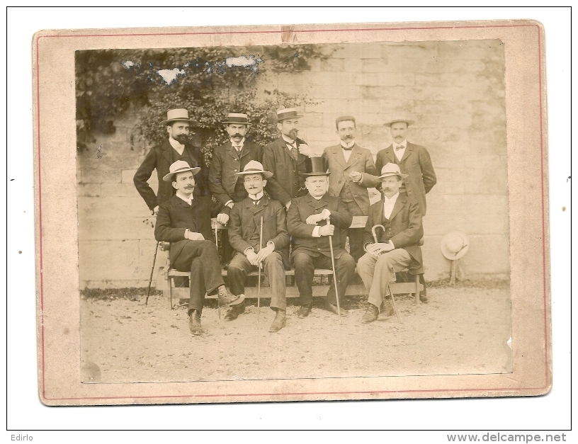 JERSEY GUERNESEY  ??? Notables -  19cm X 13cm   Avant 1900 (supposé 1895 Deux Photos Datées Dans Le Lot) - Personnes Anonymes