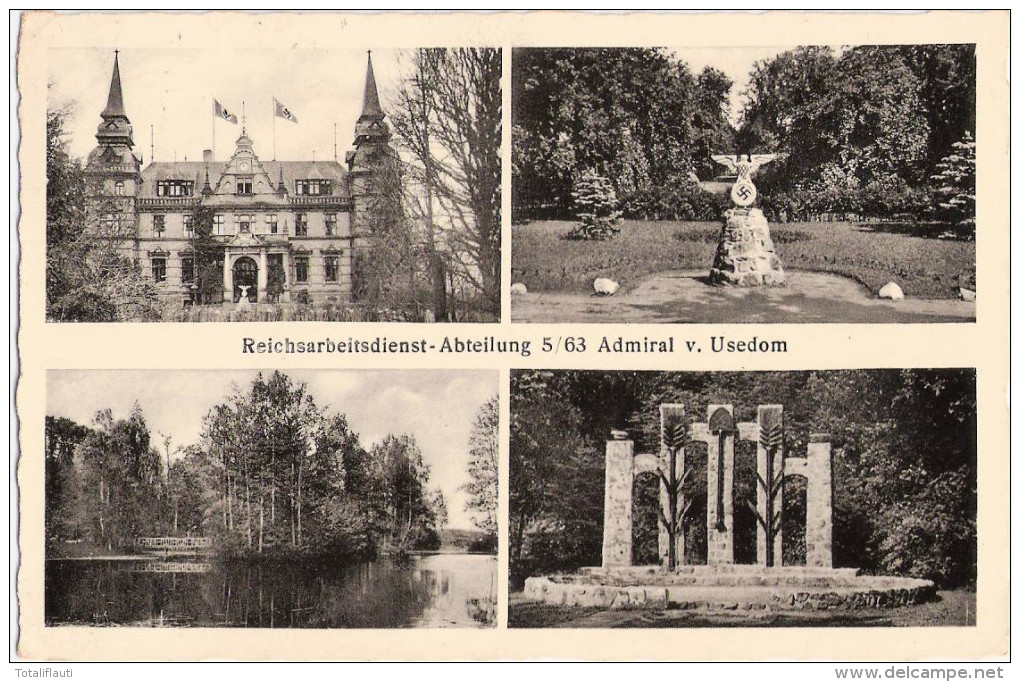 Reichs Arbeitsdienst Abteilung 5/63 Admiral Von Usedom In Jessenitz Bei Lübtheen 8.5.1939 Mit Devotionalien Der Zeit - Lübtheen