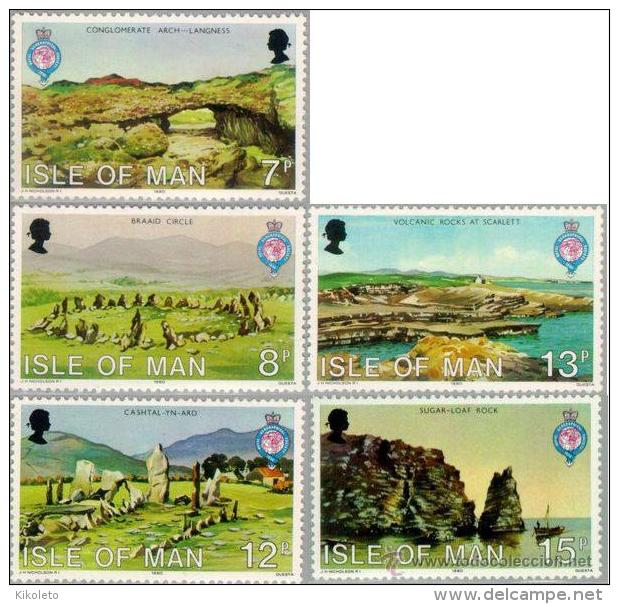 ISLA DE MAN / ISLE OF MAN -  AÑO / YEAR / ANNÉE 1980 - YVERT Nº 152/56 ** MNH - 150 ANIVERSARIO DE LA REAL SOCIEDAD DE G - Inseln