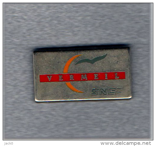 Pin´s  S N C F, Carte  Vermeil  Signé  Métargent - TGV