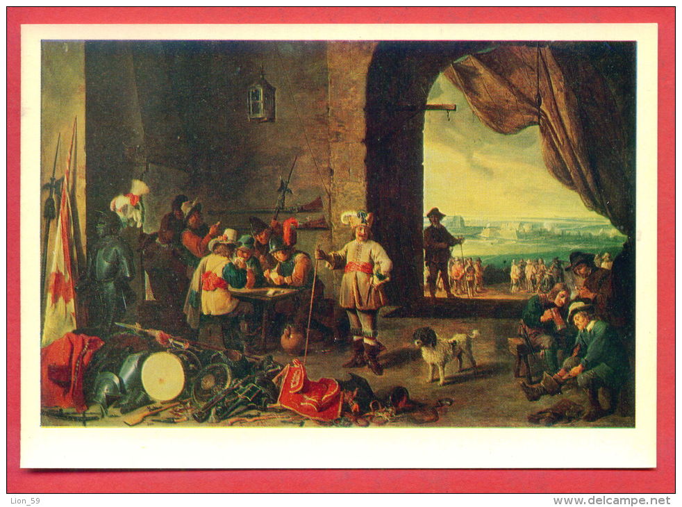 152297 / Flemish Belgium  Art David ( Younger ) Teniers II - PLAYING CARD , DOG , COURD DE GARDEN - Russia Russie - Playing Cards