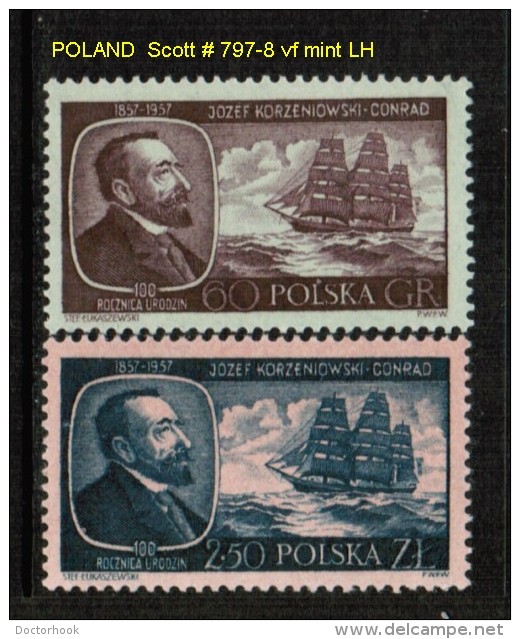 POLAND    Scott  # 797-8*  VF MINT LH - Unused Stamps