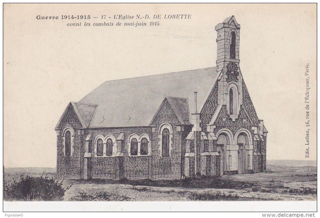 Cp , MILITARIA , Guerre 1914-1915 , L'Église N.-D. De Lorette Avant Les Combats De Mai-juin 1915 - Weltkrieg 1914-18