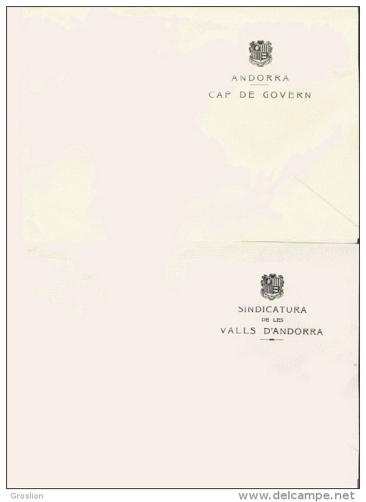 ENSEMBLE DE 4 LETTRES D'ANDORRE 1986.87 - Lettres & Documents