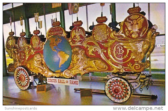 The Two Hemispheres Bandwagon On Display At The Circus Hall Of Fame Sarasota Florida - Sarasota