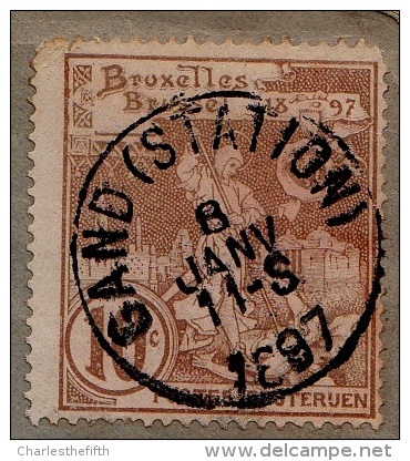 BELGIUM COVER 8 JANV 1897 COB / BOC 72 - GAND STATION VERS BORGERHOUT - 1894-1896 Ausstellungen