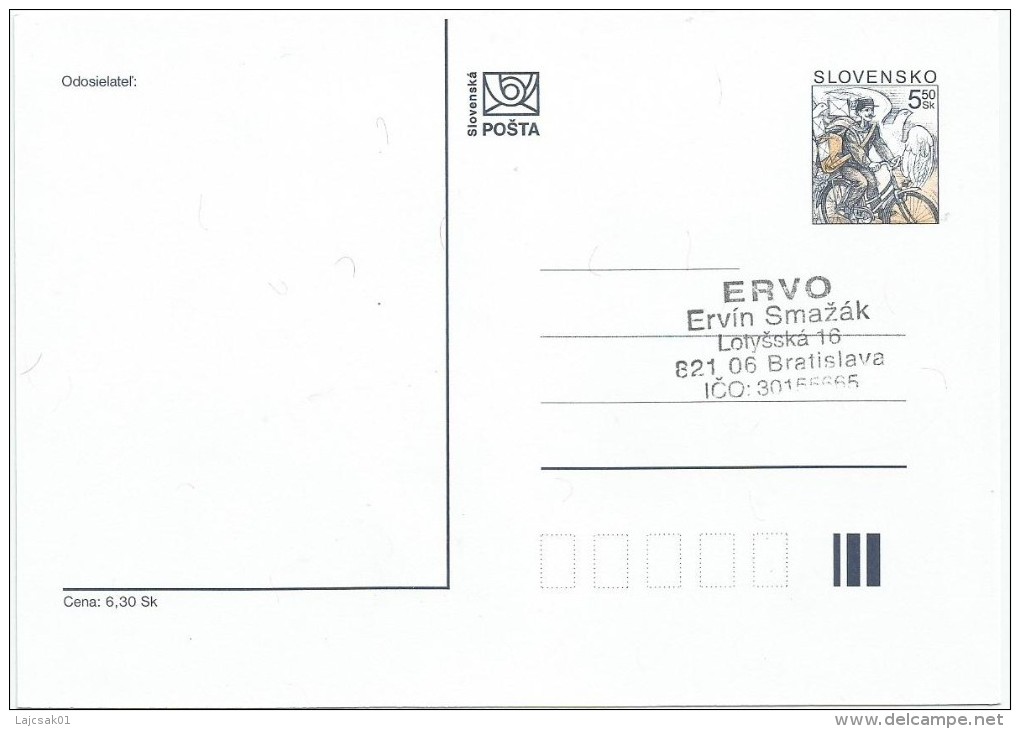 Slovakia Postal Stationery Card 5.50 Sk - Postales