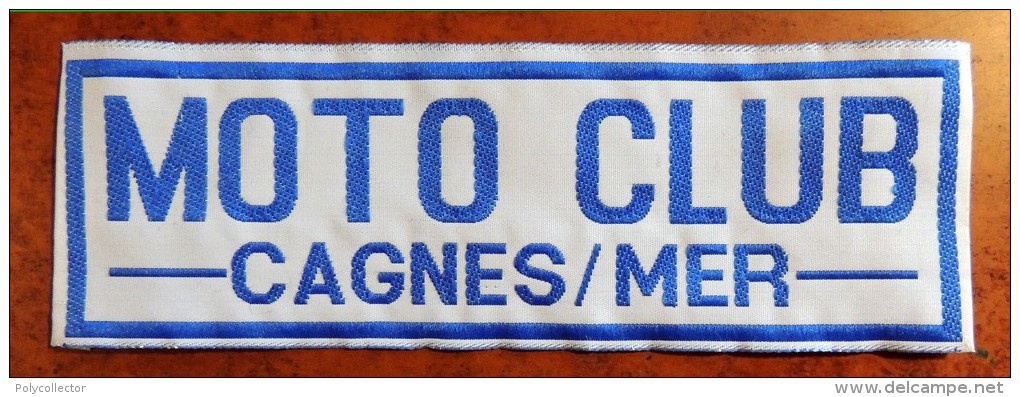 Patch Écusson Tissu à Coudre - Moto - Moto Club Cagnes Sur Mer (sur Soie) - Motos