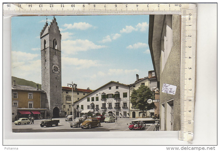 PO7670C# TRENTO - VIPITENO - PIAZZA MITRA - ALBERGO GATHOF - AUTO FIAT WOLKSWAGEN - MOTO VESPA - JEEP - Acquerellata VG - Vipiteno