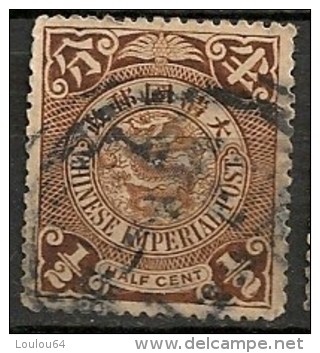 Timbres - Asie - Chine - 1898-1910 - 1/2 Cent - - Gebraucht