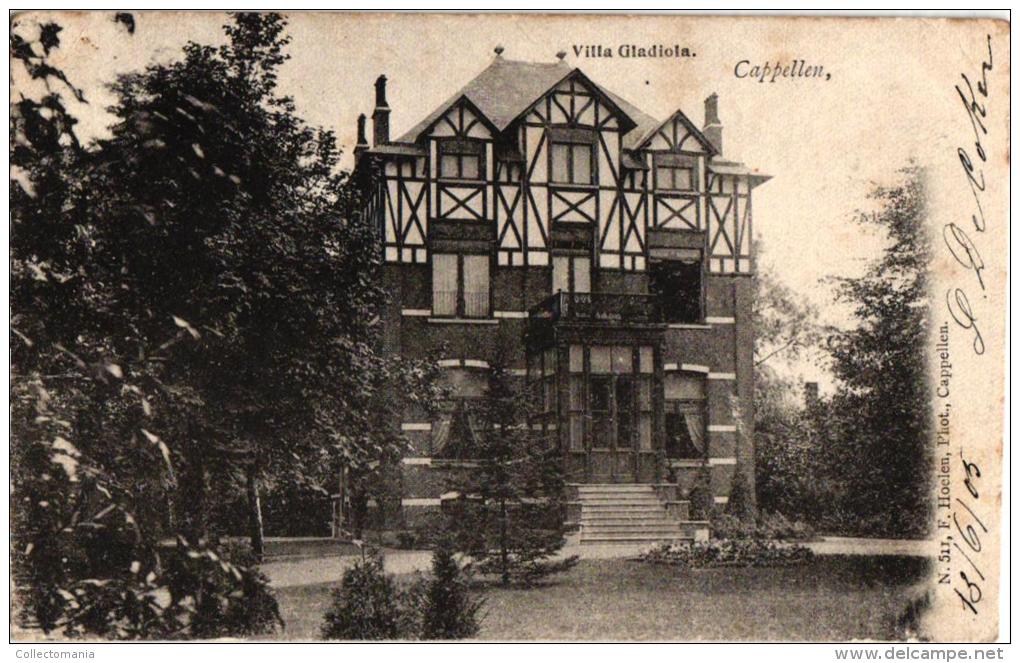 7 Mooie Oude Grote Villas Kapellen  Rond 1900  Villa Gladiola Bunderhof  Rubensheide Hôtel Cappellenbosch  Villa Morgane - Kapellen
