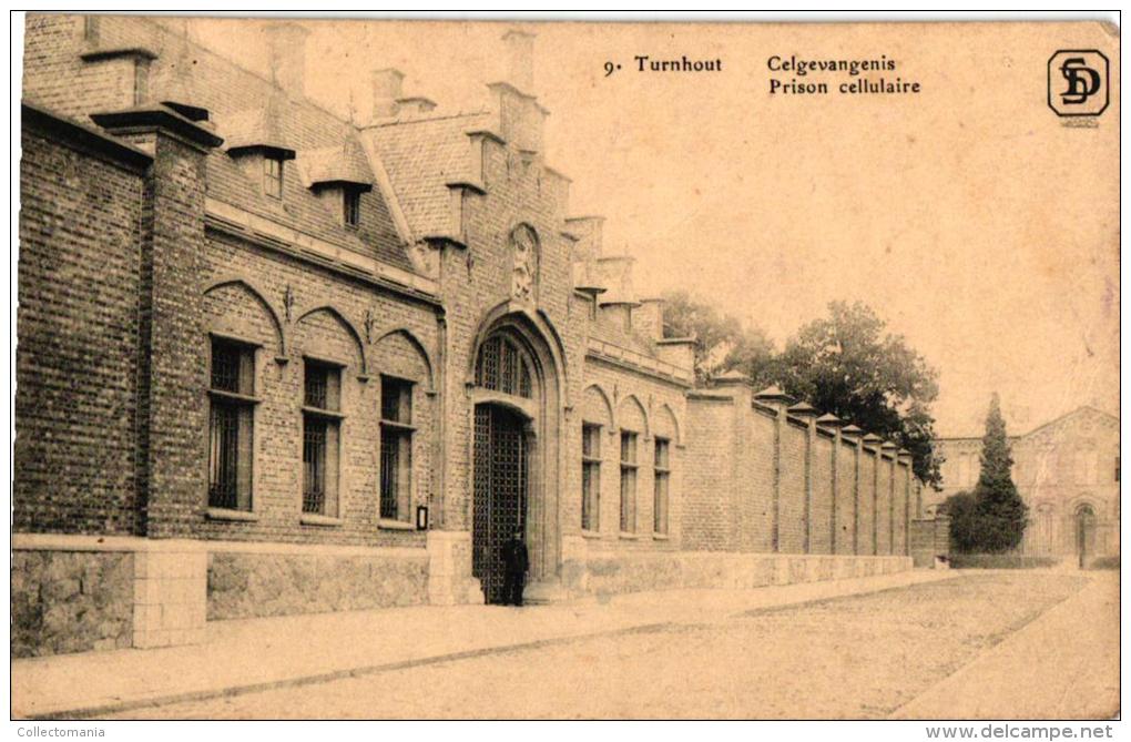 Turnhout  Lot 6 CPA Merodelei Collège St Joseph '02  Zwemdok  Gasthuis  Gevangenis Tramlijn 41 Antw Turnhout Echte Foto - Turnhout